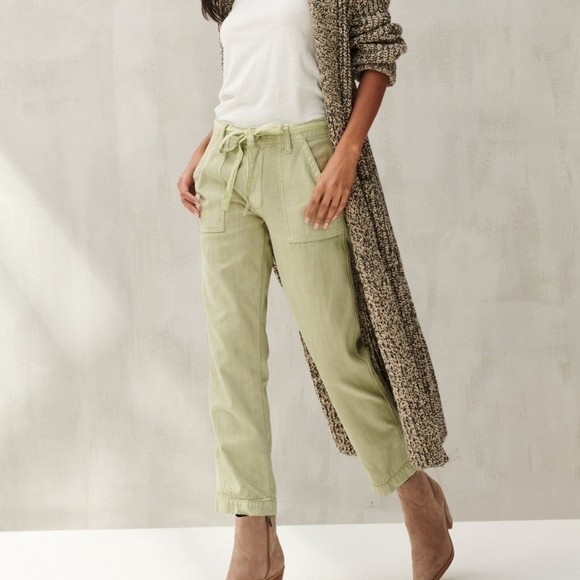 Pink and White Lucky Mid Rise Utility Pants - Picture 2 of 7